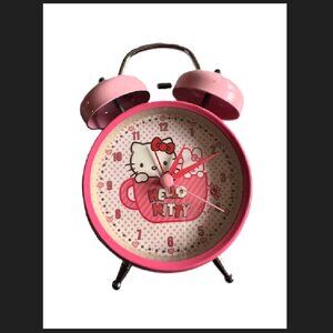 Hello Kitty Sanrio Pink Alarm Clock 2010 Preowned